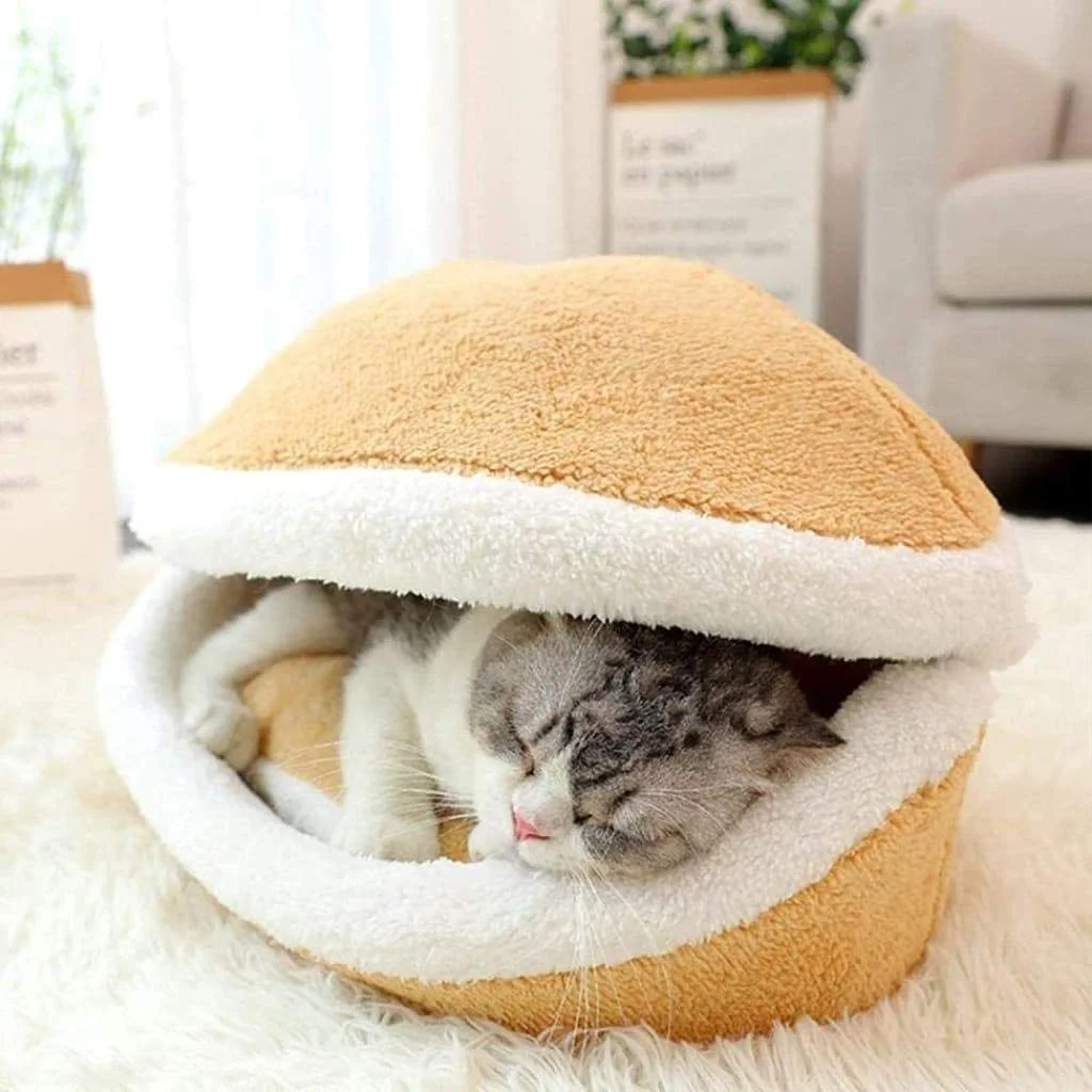 Burger Bun Shaped Pet Bed