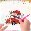 6Pcs Diamond Painting Acrylic Christmas Fridge Stickers Magnets Decals for Home Decor