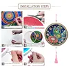 DIY Pearl Painting Art Kit,Round Dust-proof Outer Frame with Tassel Hanging Kit