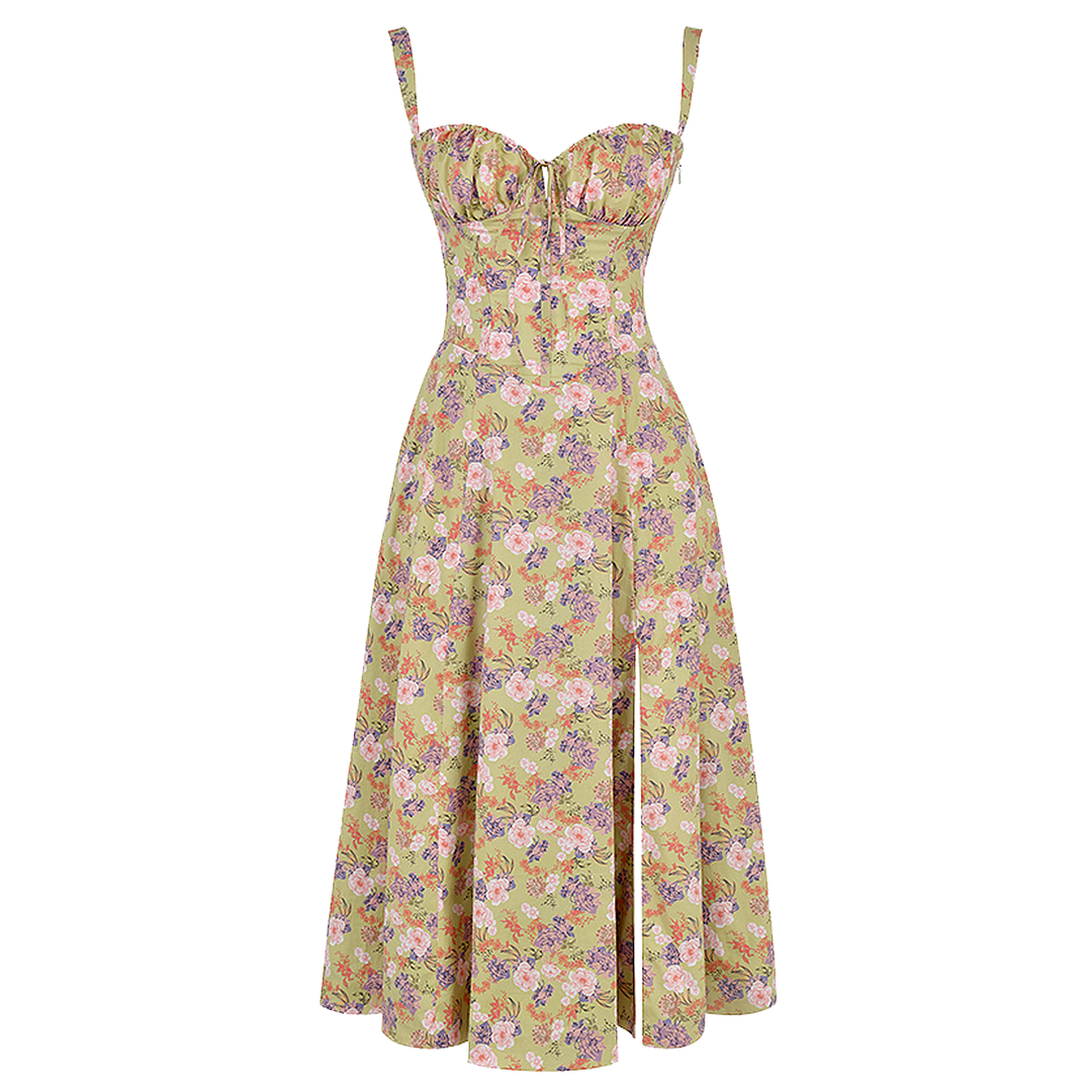 Fiora - Midi Bustier Corset Sun Dress