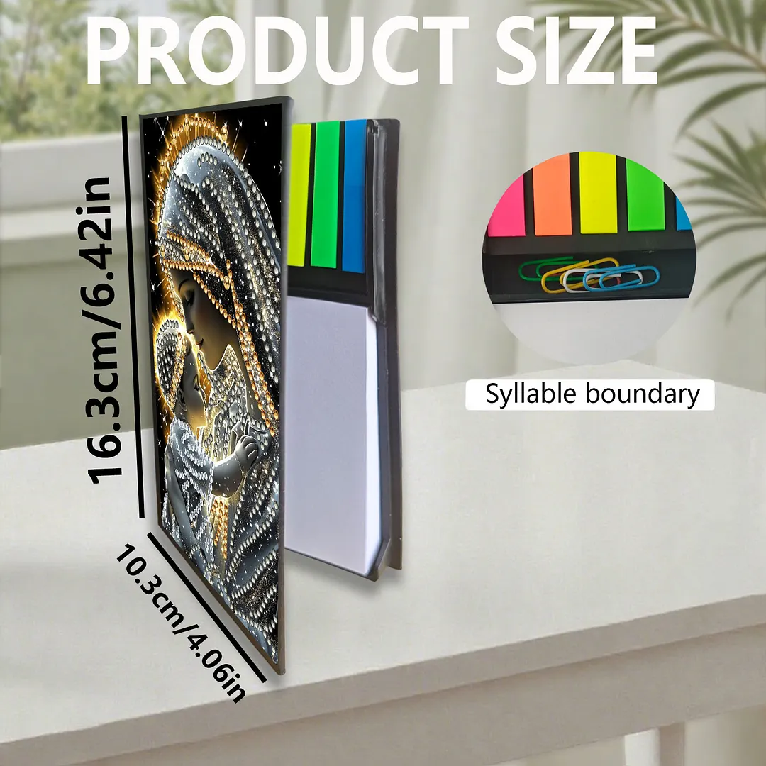 5D DIY Rhinestone Art Painting Notebook Kit for Holiday Birthday Gift (Lady)