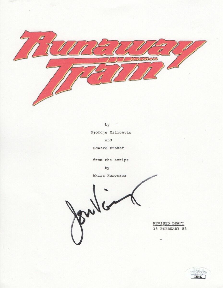 Jon Voight Signed Autograph 8.5X11 Photo Poster painting Runaway Train Script Cover JSA II59817