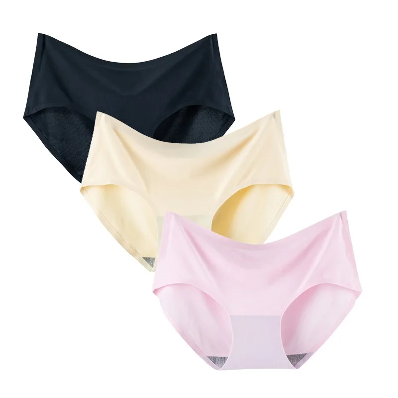 3Pcs/lot Seamless Panty Set Underwear Female Comfort Briefs Underpants Soft Invisible Intimates Lingerie M-XL Women Panties