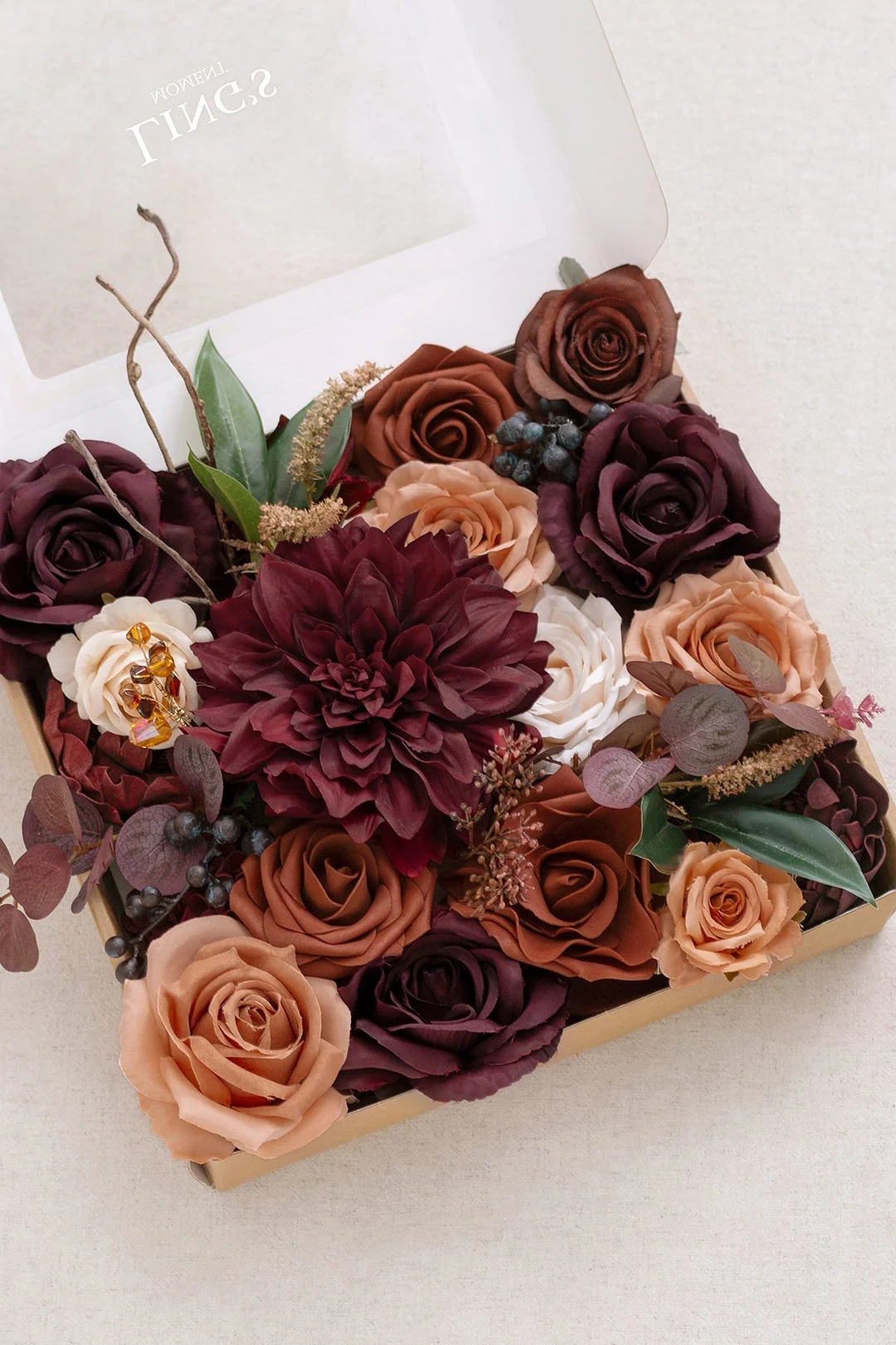 Silk Dahlia Designer Flower Boxes