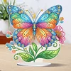 Flowers And Butterflies-Single Side Drill-Diamond Desktop Ornament