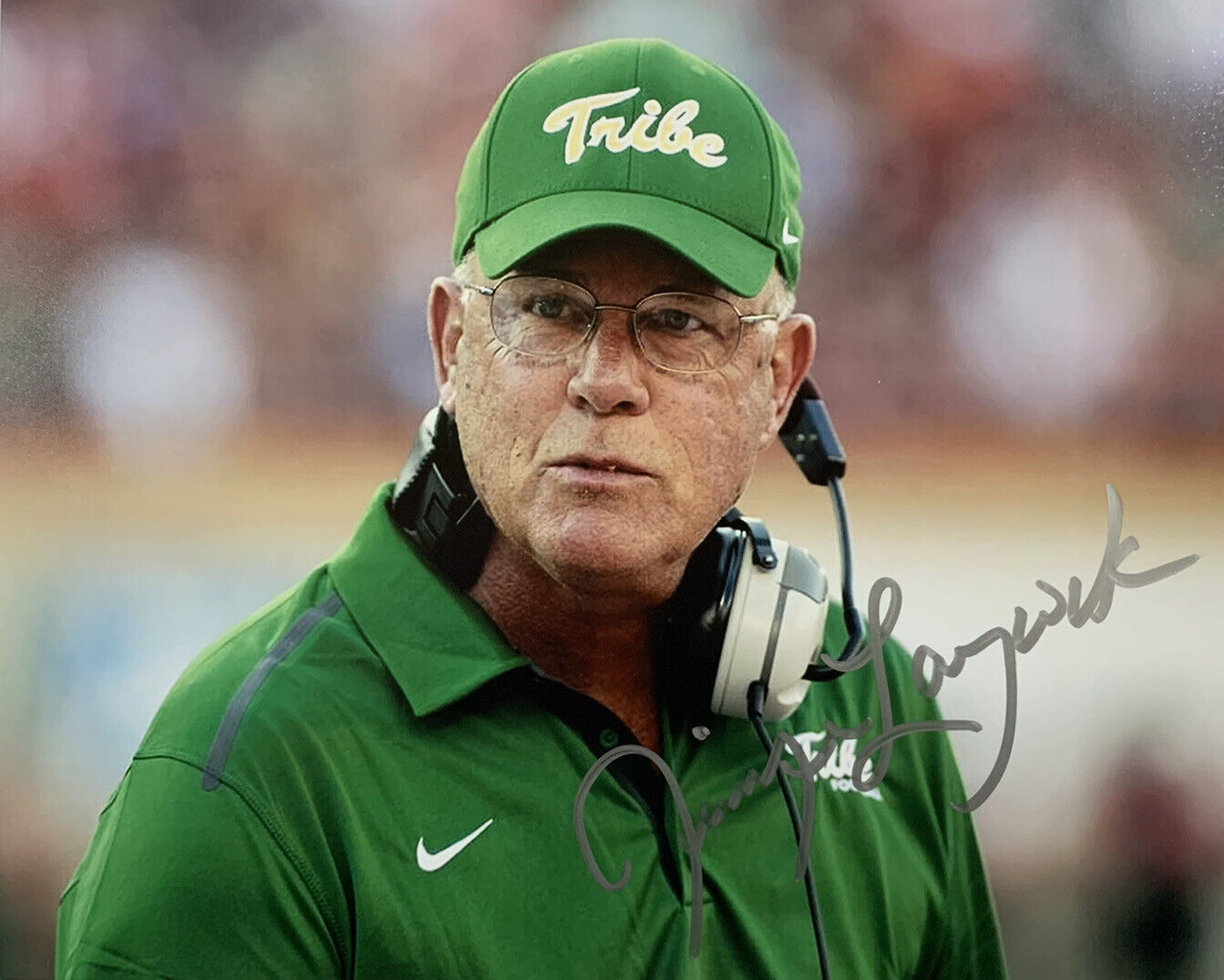 JIMMYE LAYCOCK SIGNED 8x10 Photo Poster painting WILLIAM & MARY FOOTBALL HEAD COACH AUTOGRAPH