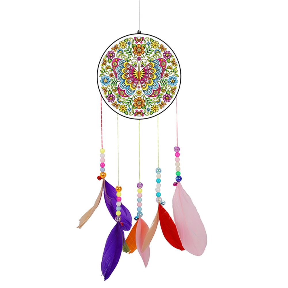 5D DIY Diamond Painting Acrylic Wind Chime Mosaic Kit Rhinestone