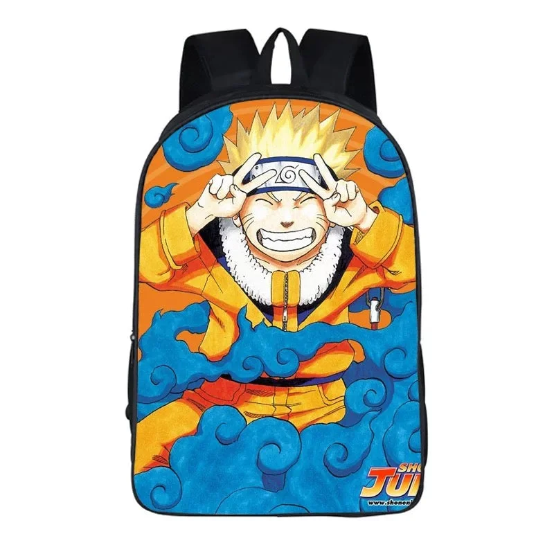 Buzzdaisy Anime Naruto Uzumaki Hatake Kakashi Uchiha Sasuke #5 Backpack School Sports Bag