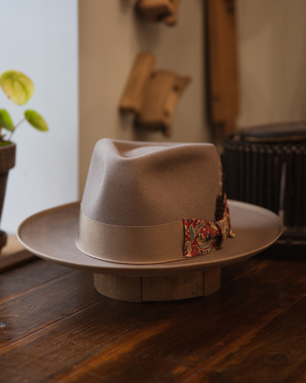 Bespoke Handmade Fedora Special hat band + feather