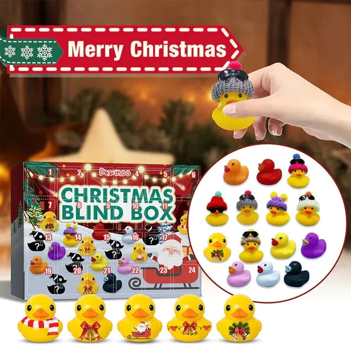 Christmas Rubber Ducks Advent Calendar 2023 (1 Set 24 Ducks)