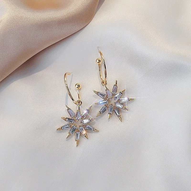 'Make A Wish' Crystal Star Earrings