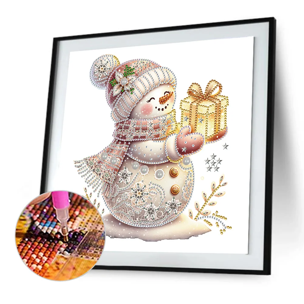 Diamond Painting - Partial Special Shaped Drill - Snowman(Canvas|30*30cm)