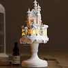 Fairy Tale Town Plaster Touch-Control Aroma Diffuser Lamp for Bedroom Bedside Ambient Essential Oil Diffuser Night Light Ornament