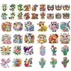 6PCS-Fleur animal-diamant peinture aimant r&eacute;frig&eacute;rateur