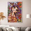 Girl With Big Eyes-14CT Stamped Cross Stitch 29*40cm/11.42*15.75in(Brand)