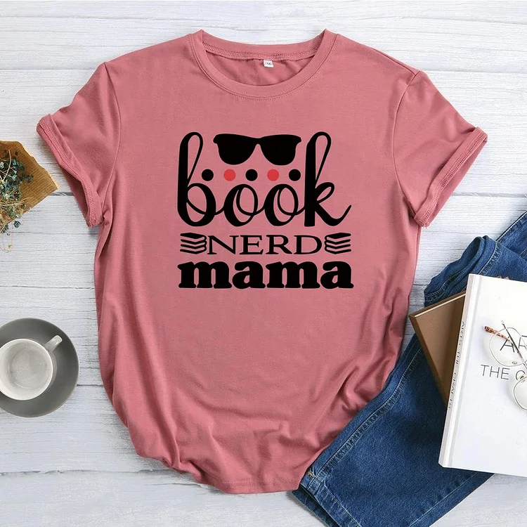 ANB - Book Nerd Mama T-shirt Tee-013086