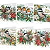 (US Only)6PCS DIY Diamond Art Greeting Cards Christmas Bird Congratulations Cards & Gifts