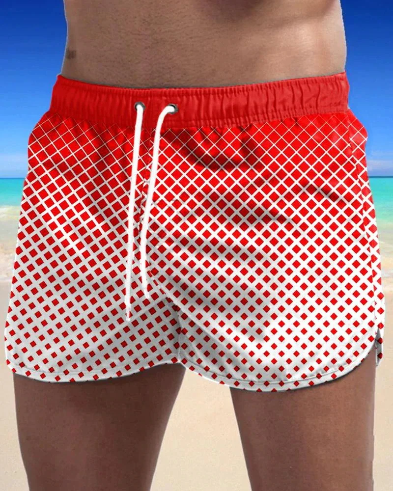 Men's Polka Dot Printed Swim Shorts