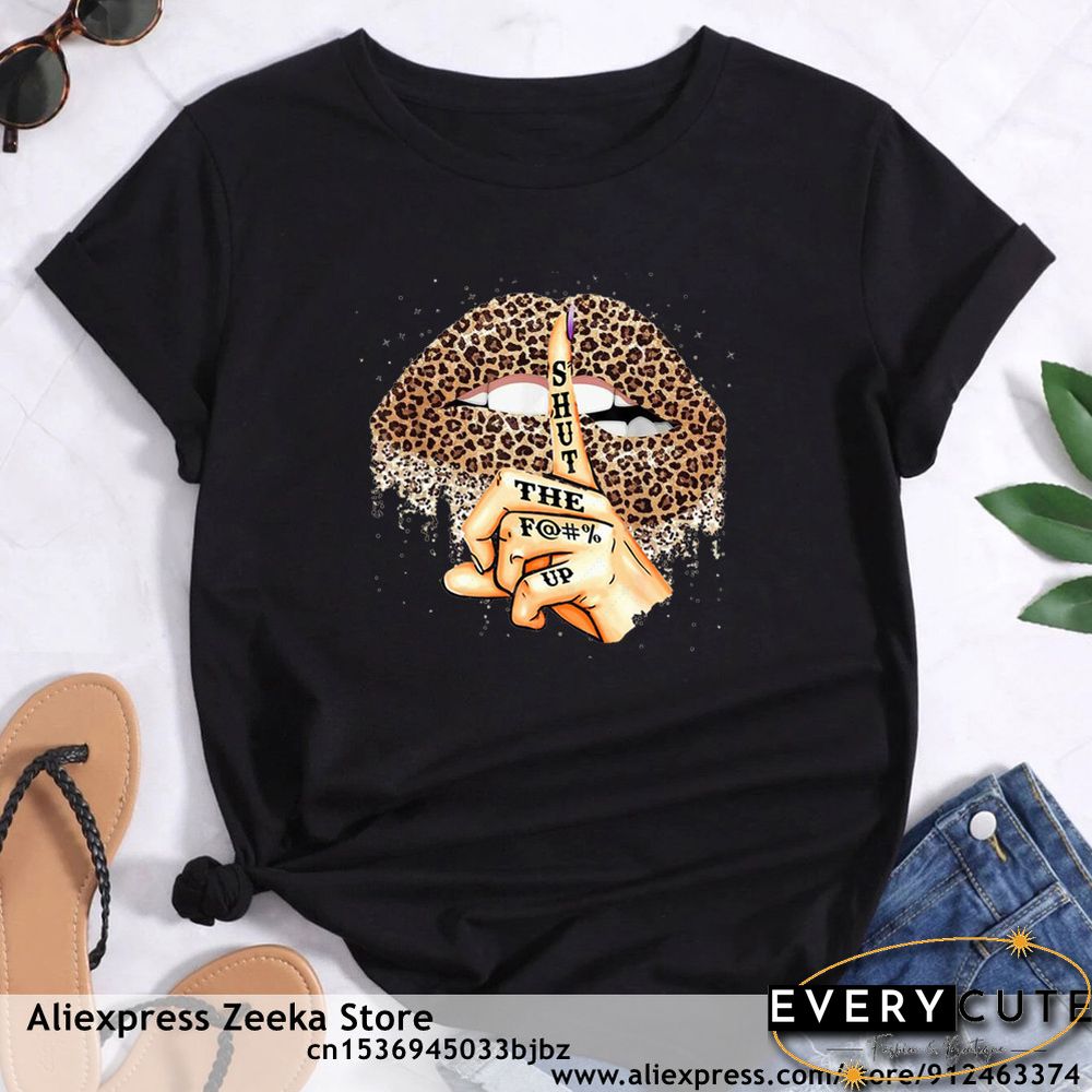 Womens Traveling Fun Print Tee-Shirt for Girls Y2K Harajuku Basics Collar White Shirt