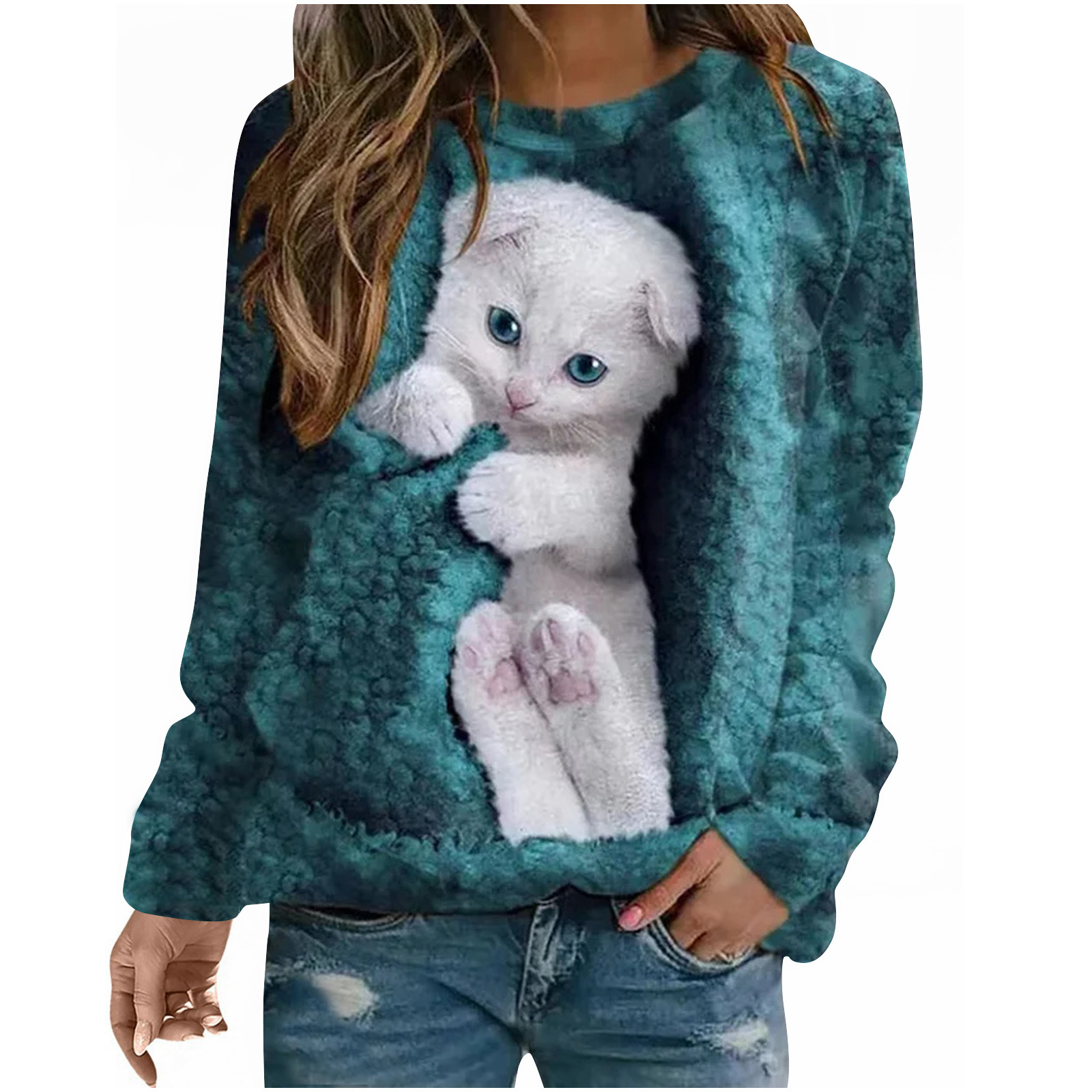 Gamezwind Women Sweatshirts Cute Print Tops Long Sleeve Pullovers Fashion Outerwear Youthful Woman Clothes New In Hoodies & Sweatshirts
