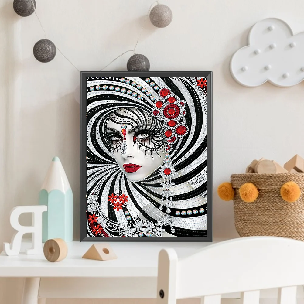 Diamond Painting - Partial Special Shaped Drill - Beauty(Canvas|30*40cm)