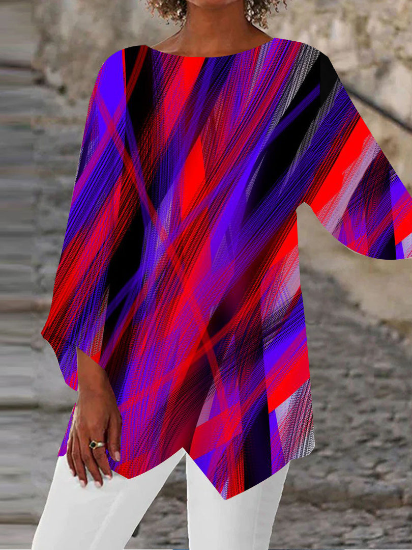 Women Half Sleeve V-neck Solid Color Dress