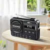 Portable FM Radio with LED Display Digital Radio Recorder BT 5.4 Radio Speaker