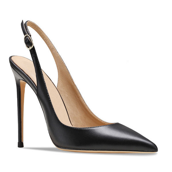 120mm/100mm Women's Sandals Pointed Toe Slingback Heels-MERUMOTE