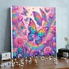 Framed Diamond Painting - Special Shaped - Colorful Butterfly (25x25cm)