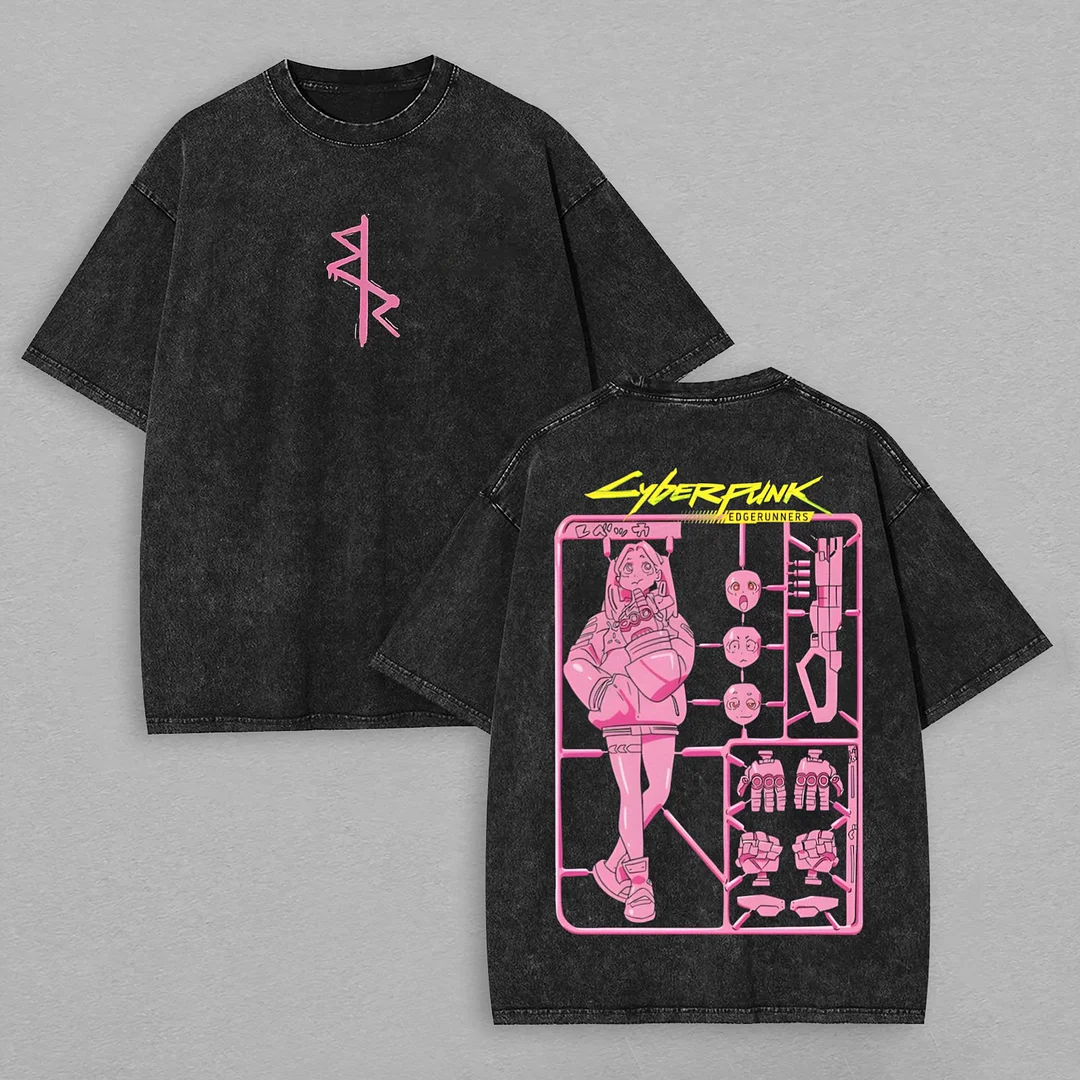 Cyberpunk: Edgerunners Printed Unisex Washed T-Shirt