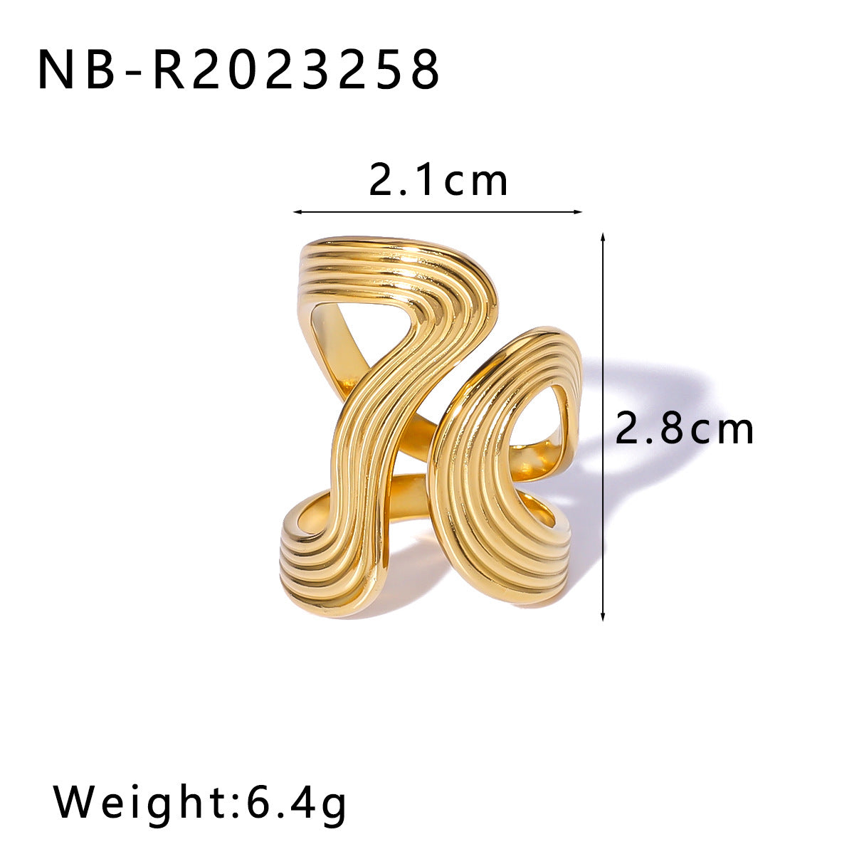 Open Ring IG Style Star Shell Textured Star Geometric Stainless Steel Electroplating Rings