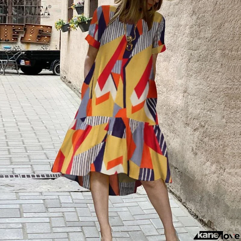 Printed midi Dress