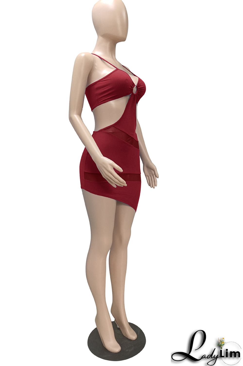 White Sexy Solid Mesh Spaghetti Strap Pencil Skirt Dresses