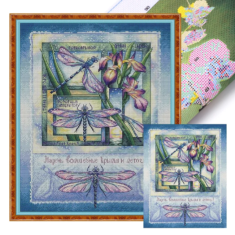 【Xiaobai Brand】Dragonfly Angel In The Dark (40*50cm) 14CT Stamped Cross Stitch(72 colors） gbfke
