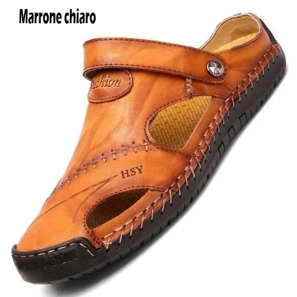 🔥LAST DAY 50% OFF💥Large Size Soft Leather Men's Breathable Outdoor Sandals