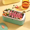 Electric Lunch Box Food Heater, Portable Electric Heating Lunch Box Food Heater, Rice Cooker Vent Box with HD Display Screen 1L, No Water Infusion