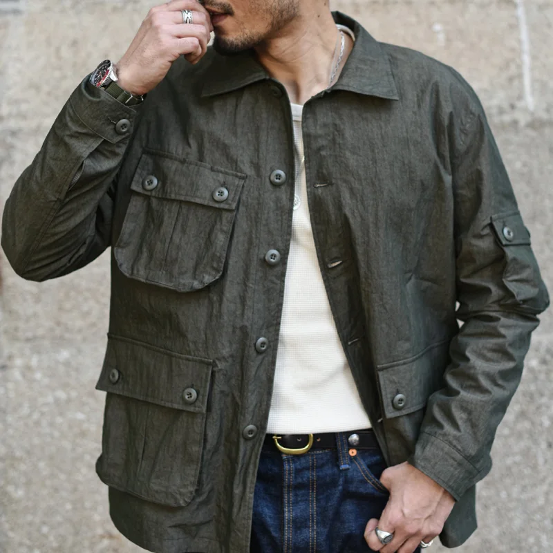 Vintage Casual M42 Multi-Pocket Spring Cargo Jacket