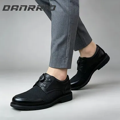 J‎ Fenestrier Dario Soft Noir Derby Shoes Mens Size 8.5 Black Leather Dress Joseph J. Fenestrier Mens Derby Oxfords Sz UK 8, Us 7, Black  main image 4