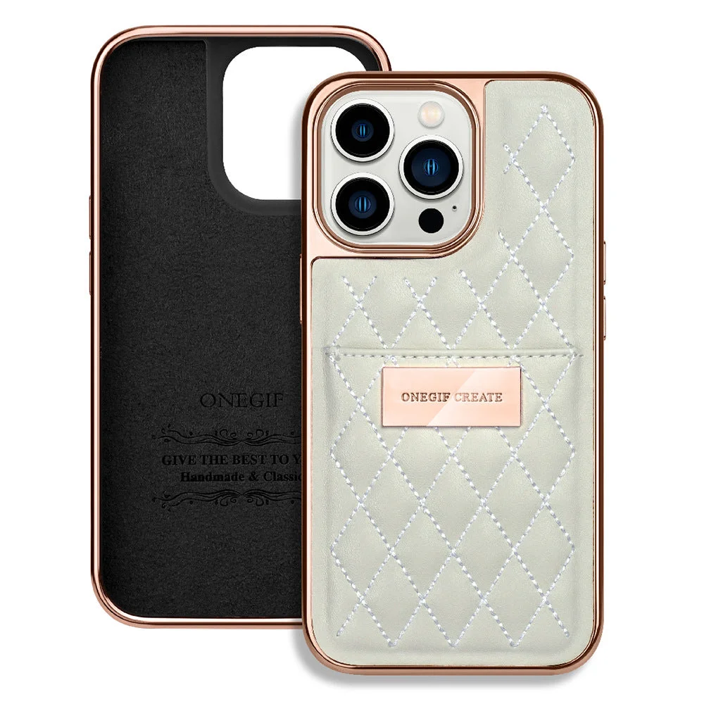 Leather phone case, card case, small scented iPhone case.