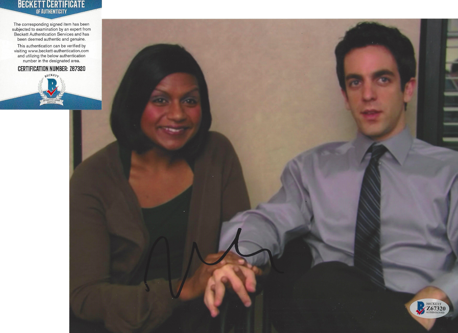 MINDY KALING SIGNED 'THE OFFICE' KELLY KAPOOR 8x10 Photo Poster painting D BECKETT COA BAS