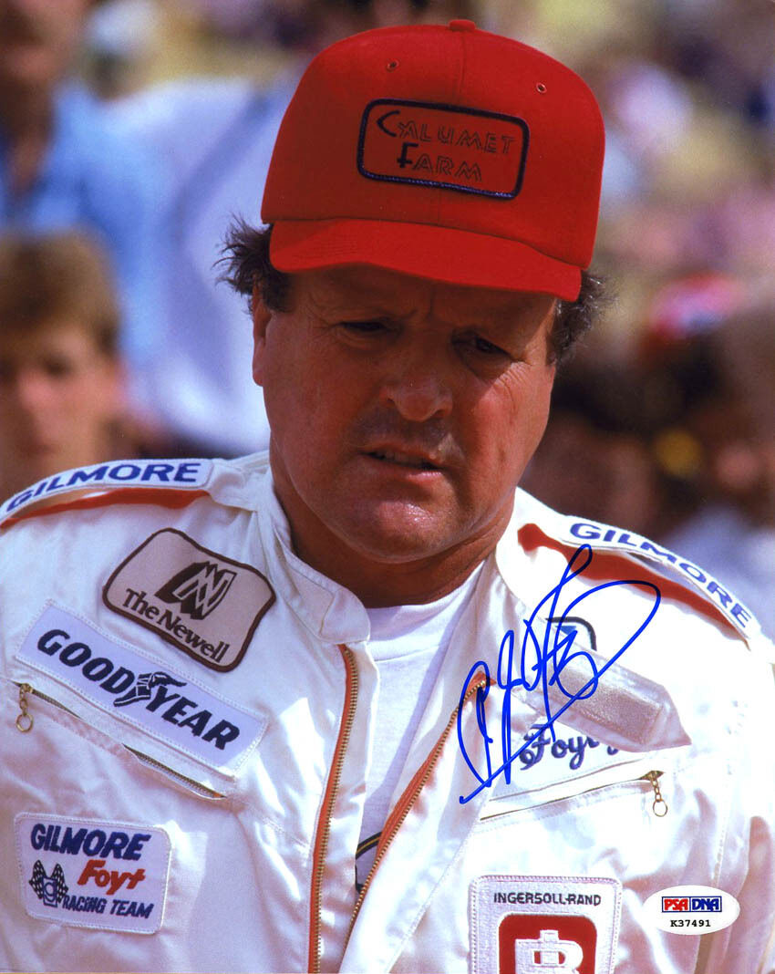 A.J. Foyt SIGNED 8x10 Photo Poster painting Indy 500 winner NASCAR OWNER PSA/DNA AUTOGRAPHED