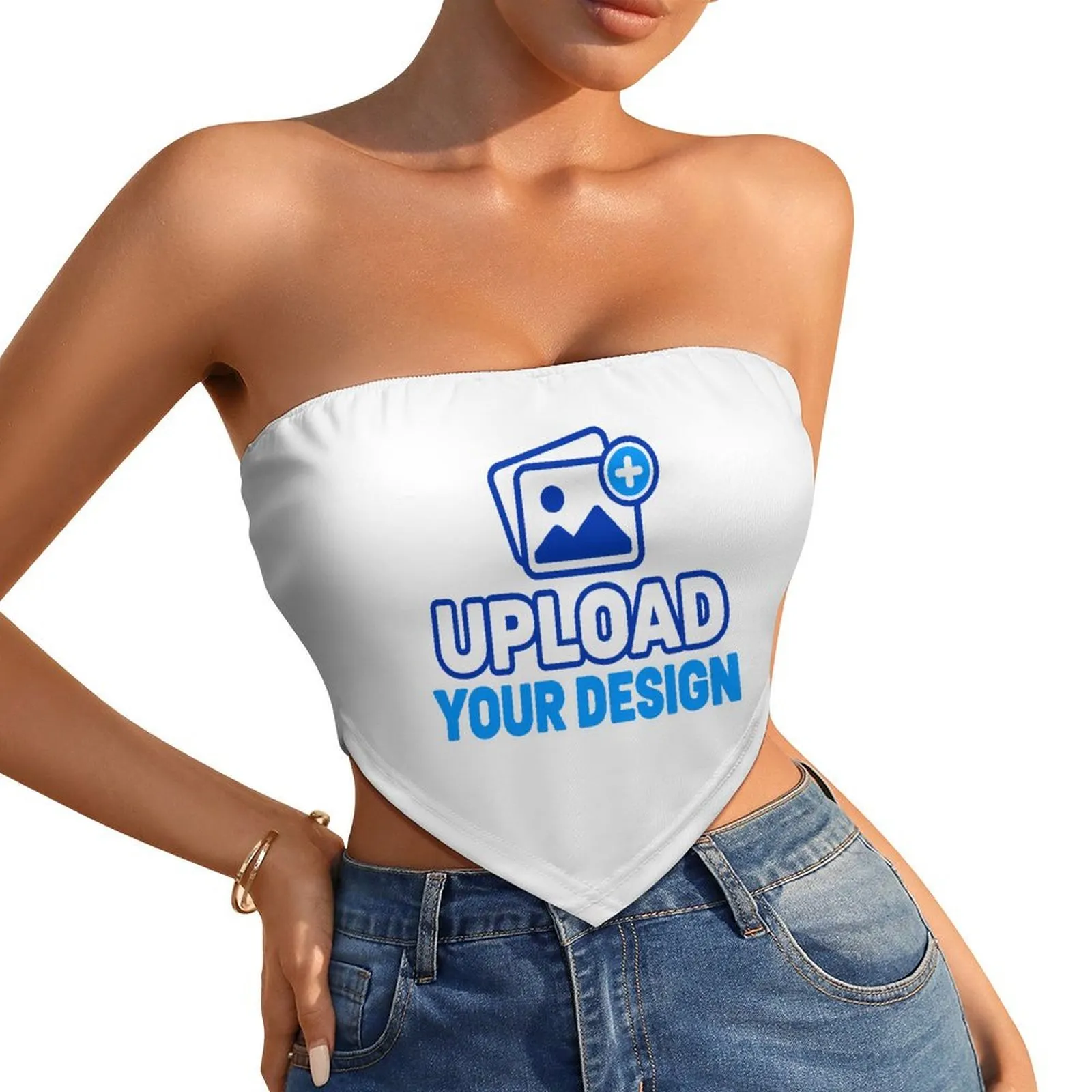 Halter Crop Top custom full-print product view 8