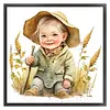 >SALE<Full Embroidery Eco-cotton Thread 18CT Printed Farm Baby Cross Stitch Kit25x25cm