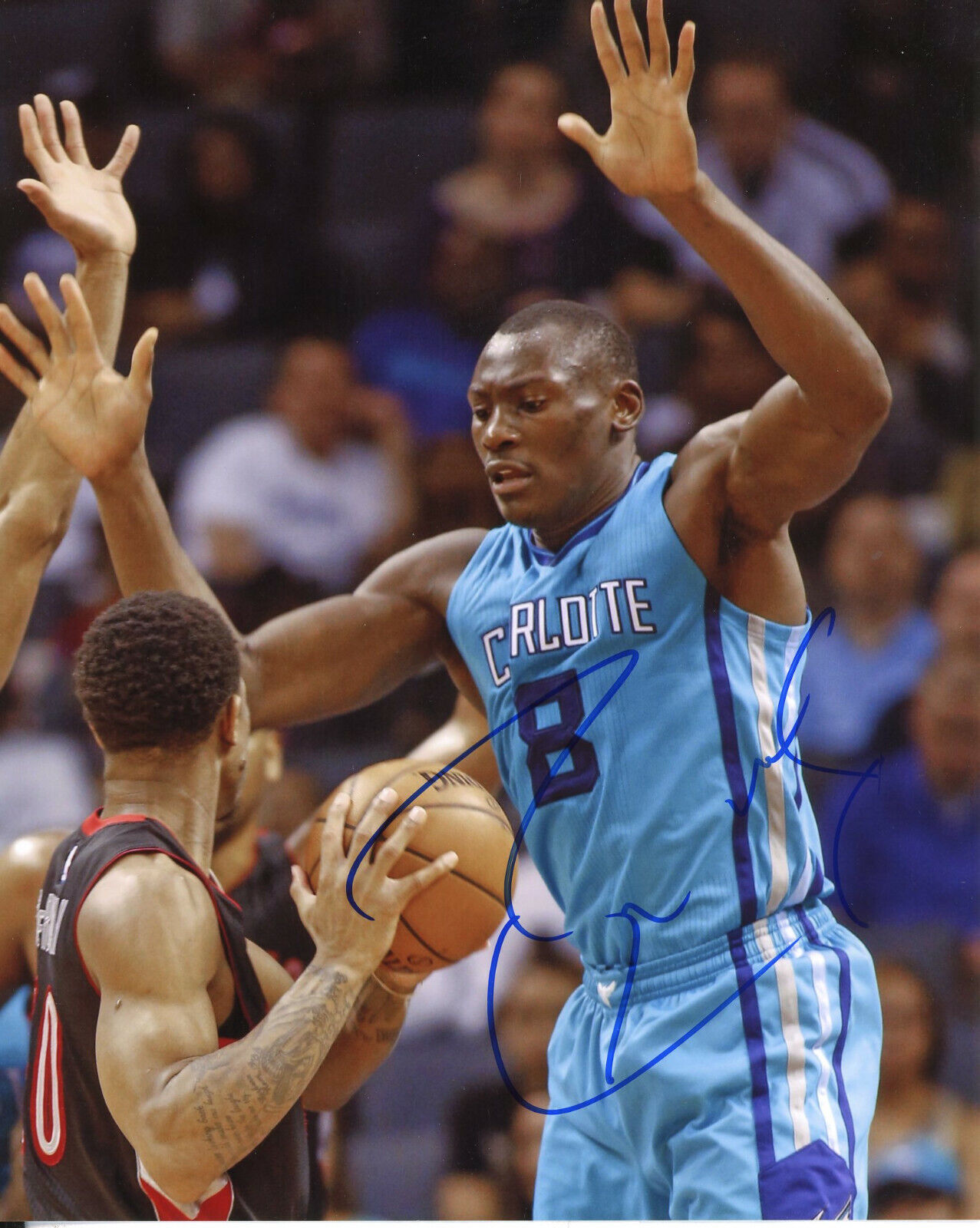 Bismack Biyombo Autographed 8x10 Charlotte Hornets#S1325