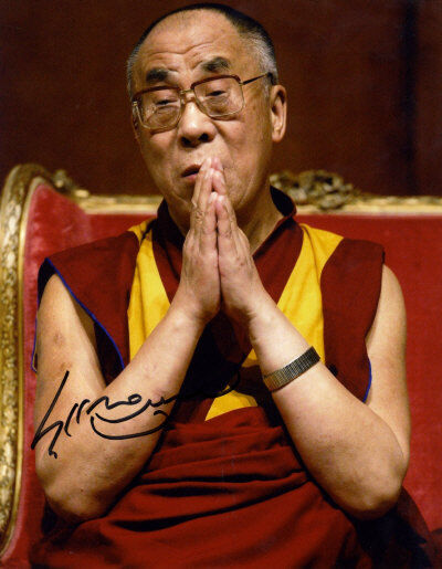 DALAI LAMA Signed Photo Poster paintinggraph Tibetan Buddhism Nobel Peace Prize Winner preprint