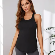 Lidudu Women Sports Bra High Impact Fitness Yoga Crop Tank Top Underwear Athletic Vest Shockproof Yoga Shirt Running Sportswear