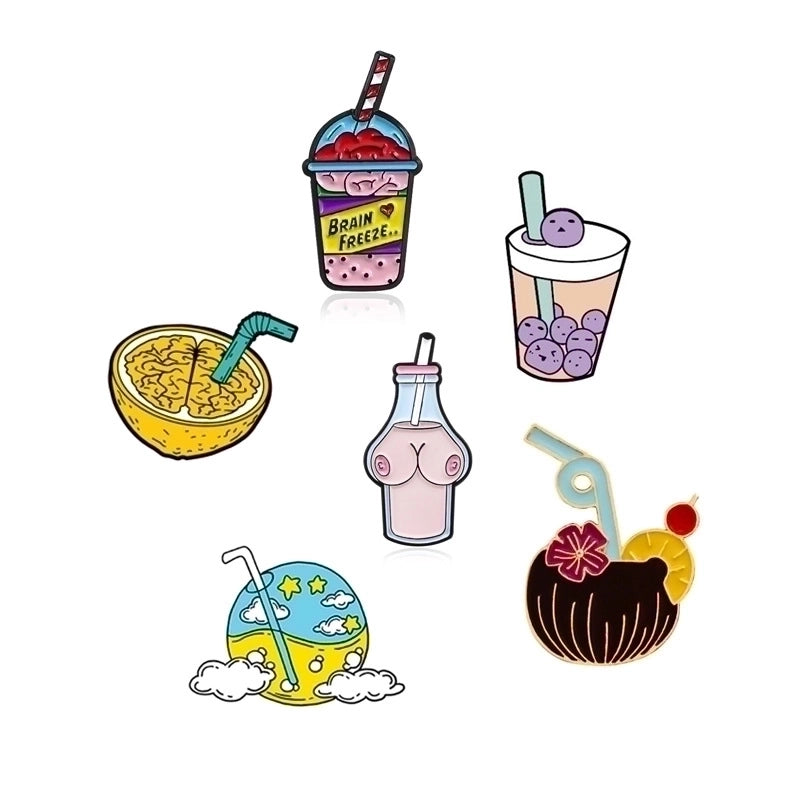 Cartoon Style Cute Pin Cup Alloy Stoving Varnish Women’S Brooches
