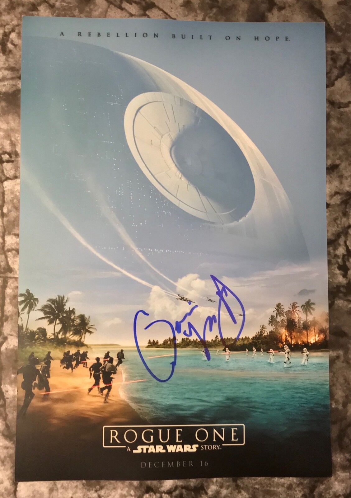 GFA Star Wars Rogue One * DONNIE YEN * Signed 10x15 Photo Poster painting Poster MH1 COA