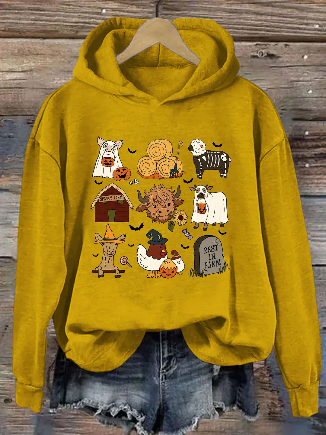 Highland Cow Halloween Hoodie