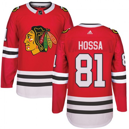 Men's  Chicago Blackhawks #81 Marian Hossa Red Stitched NHL Jersey